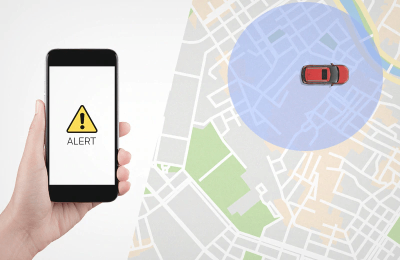Geofence alert                                                                                    Customer gets a notification in case vehicle enters /exits the restricted area defined in UVO app.