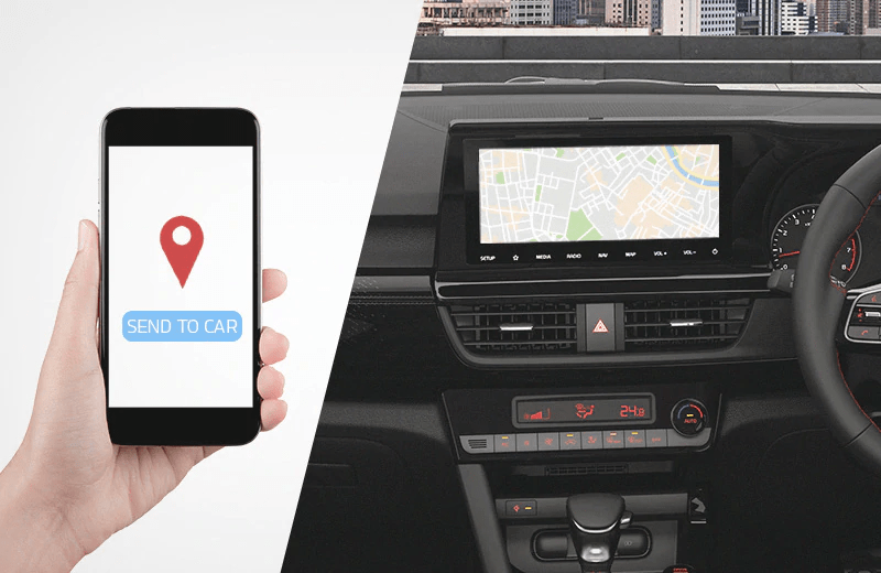 Send destination route to the car
Search for your destination on the UVO app and send link to the car